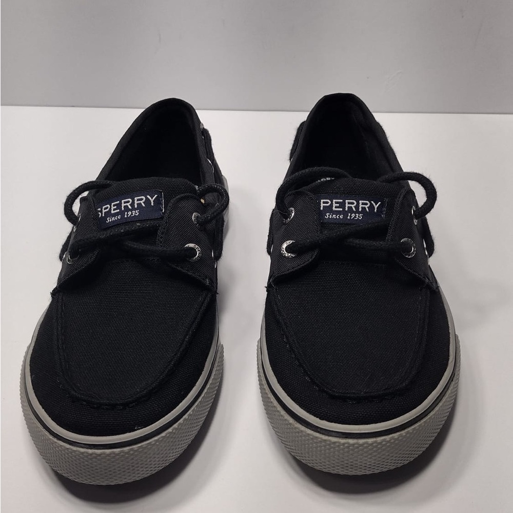 Sperry Men's Black Boat Shoes kids size 3 brand new with out tags